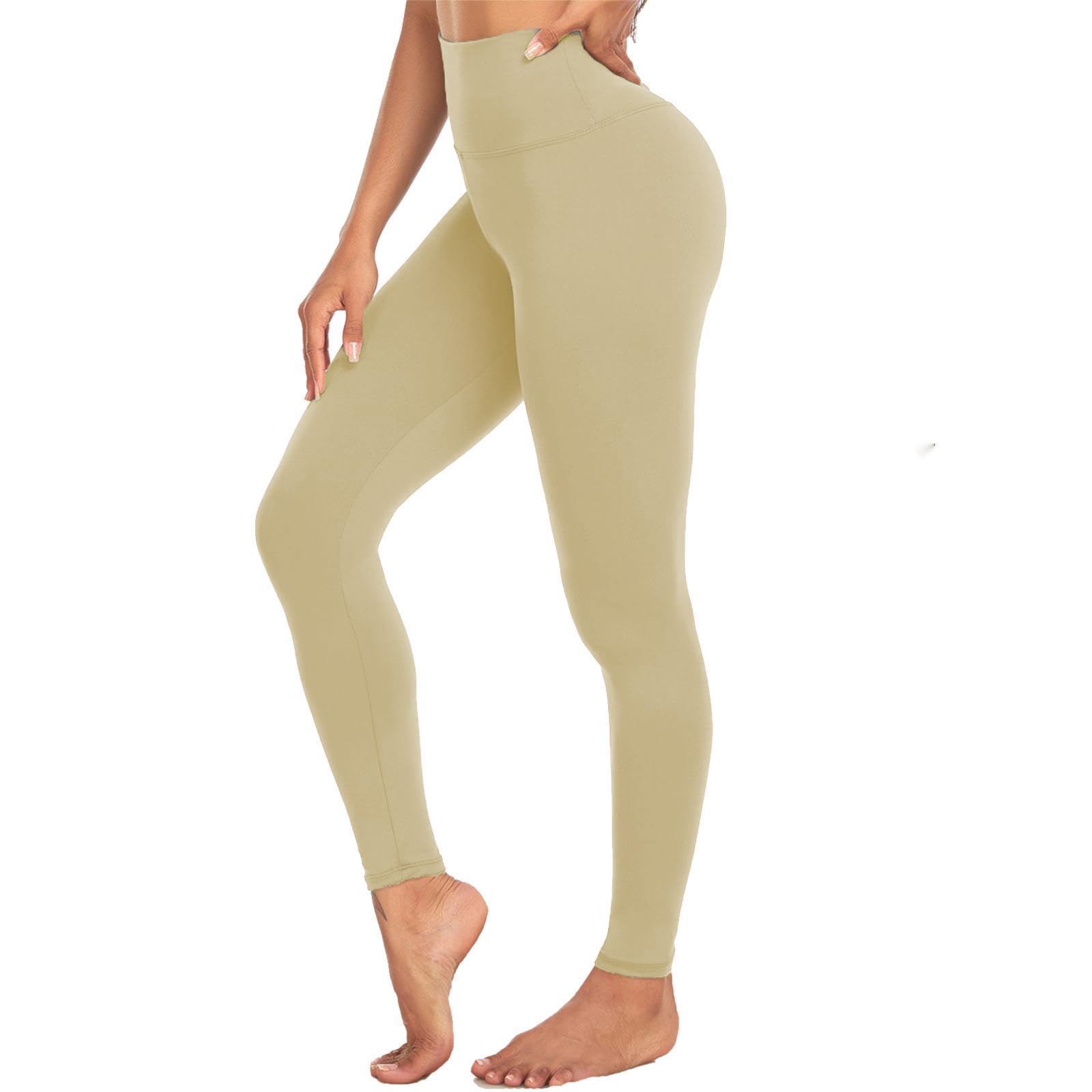 Leggings for Women - High Waisted Tummy Control Butt Lifting Soft No See Through Workout Yoga Pants Running Tights