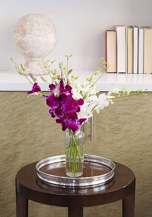 Image of KaBloom-10 Purple&White Orchid Bouquet,Flowers for Valentine, Mother's Day