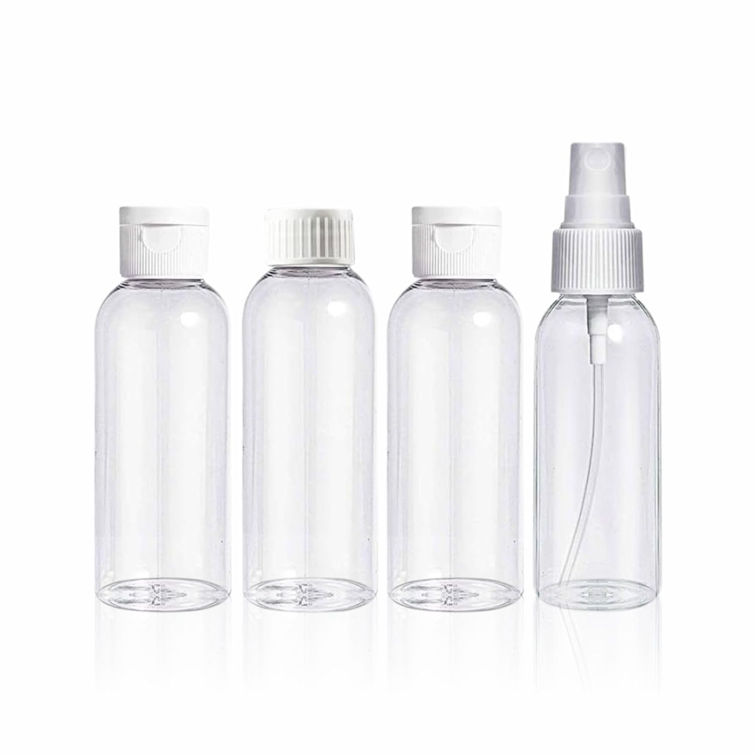 ATKIN BROTHERS Travel Bottle Refillable Bottles Set Clear Plastic Travel Liquid Containers Ideal for Shampoo Lotion Body Wash Makeup Shower Gel Soap Travel Essentials Home Accessories 80ml (3pc)