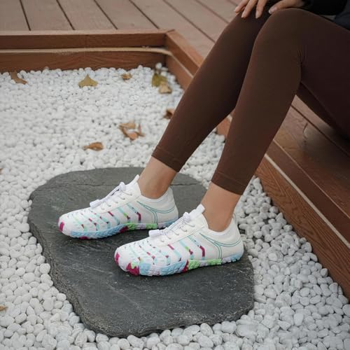 Image of EWUHA Barefoot Shoes Womens Mens Footwear for Walking Hiking with Wide Toe Box,Healthy & Non-Slip,Breathable Barefoot Vitality Water Shoes for Beach Pool Swim Outdoor (Unisex)