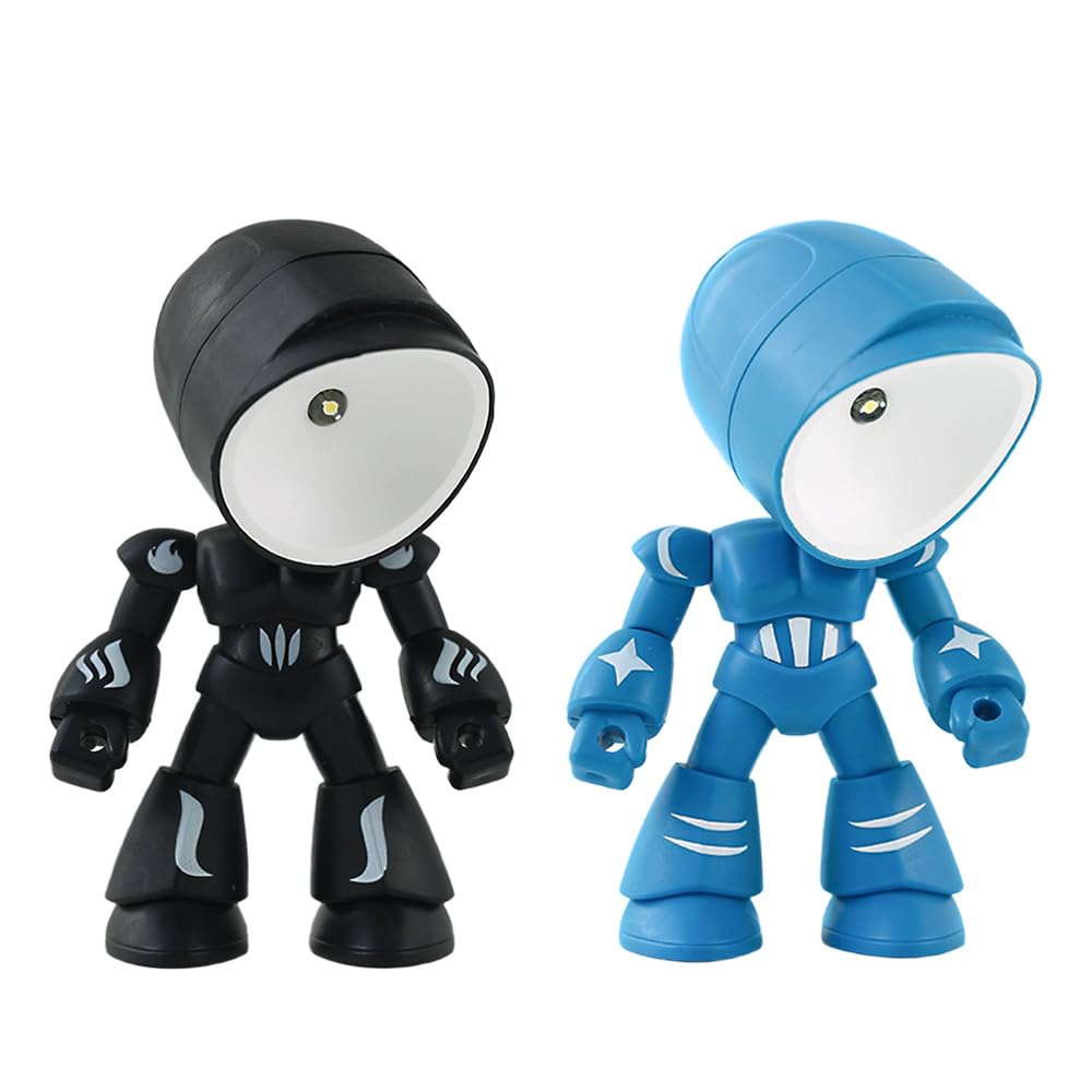 NOIAFZY 2Pcs Mini Night Light – Lonely Robot Design, LED Cartoon