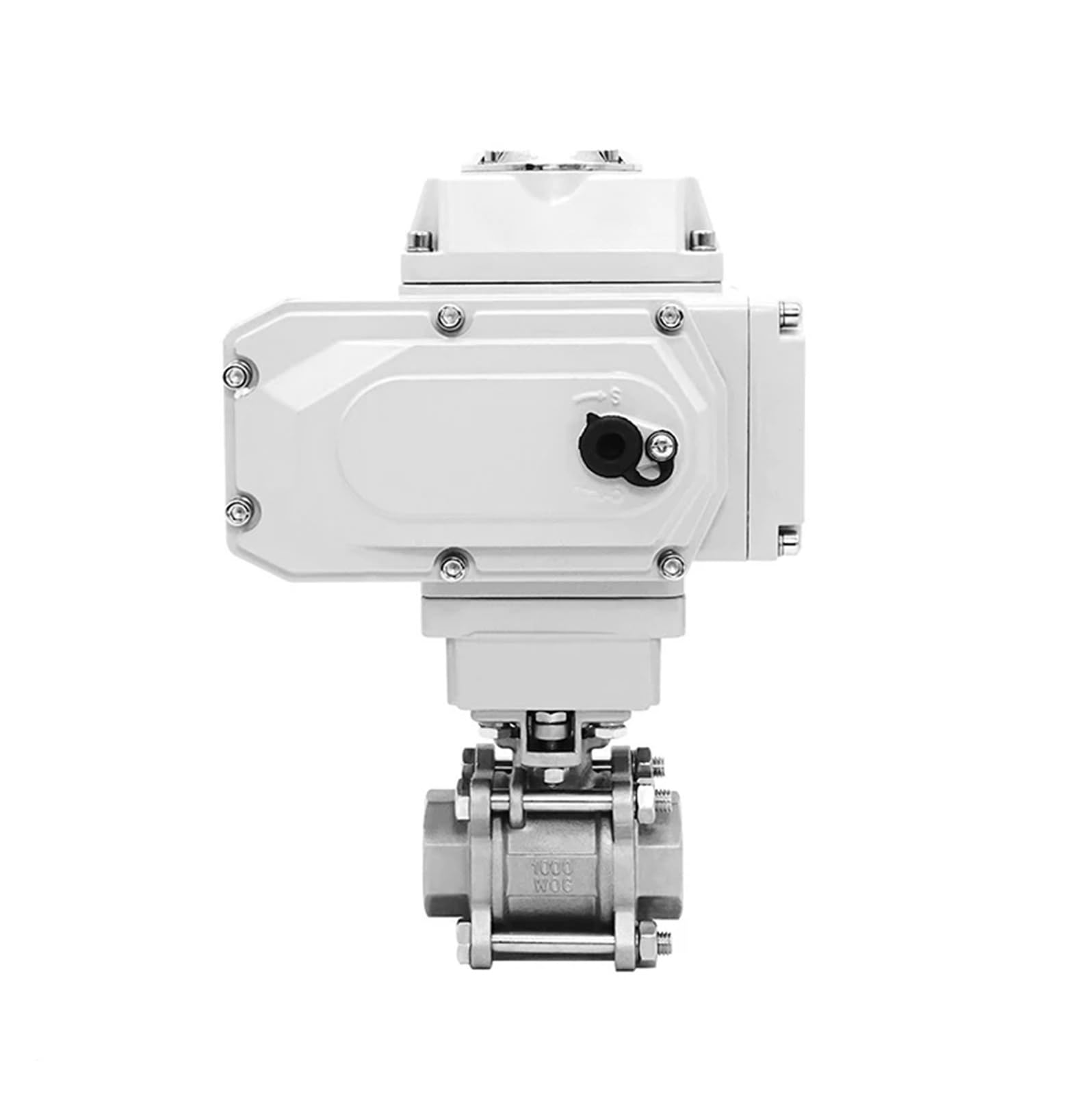 DN40 304 Stainless Steel High Platform Motorized Ball Valve Q911F-16P Female Thread Electric Ball Valve(220VAC)