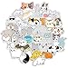 Gommettes Chats 50 Gommettes Enfants Stickers-Vinyl Waterproof Animaux Scrapbooking Autocollants Décoratifs Nature, Stickers Bullet Journal, Convient pour la Décoration de Cadeaux