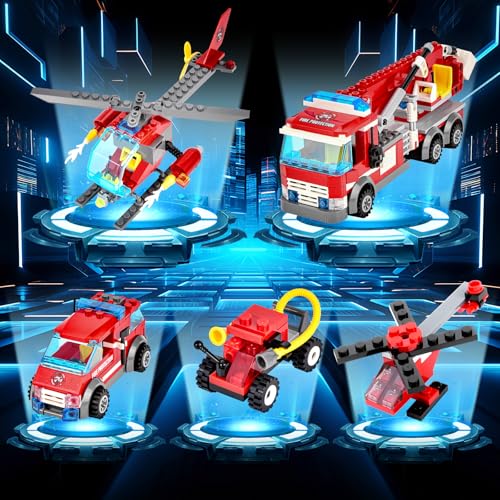 YOOHBERRYS City Feuerwehrstation Klemmbausteine, 827+ Teile Set für Kinder – Ansicht 4