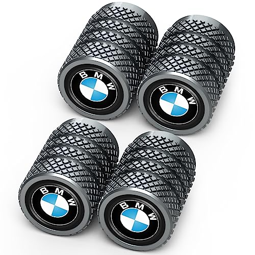 Tire Valve Caps, Valve Stem Caps Fit BMW X1 X3 X7 X5 X6 1 3 5 6 Series Z4 7 M Series, Alloy Car Tire Caps for Corrosion Resistant Leak-Proof Car Accessories, Black
