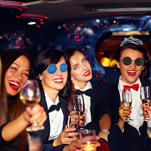 Siquk 20 Pairs Hippie Sunglasses Round Retro Sunglasses 60S Style Metal Frame Goggles For Girls Boys #TOP6