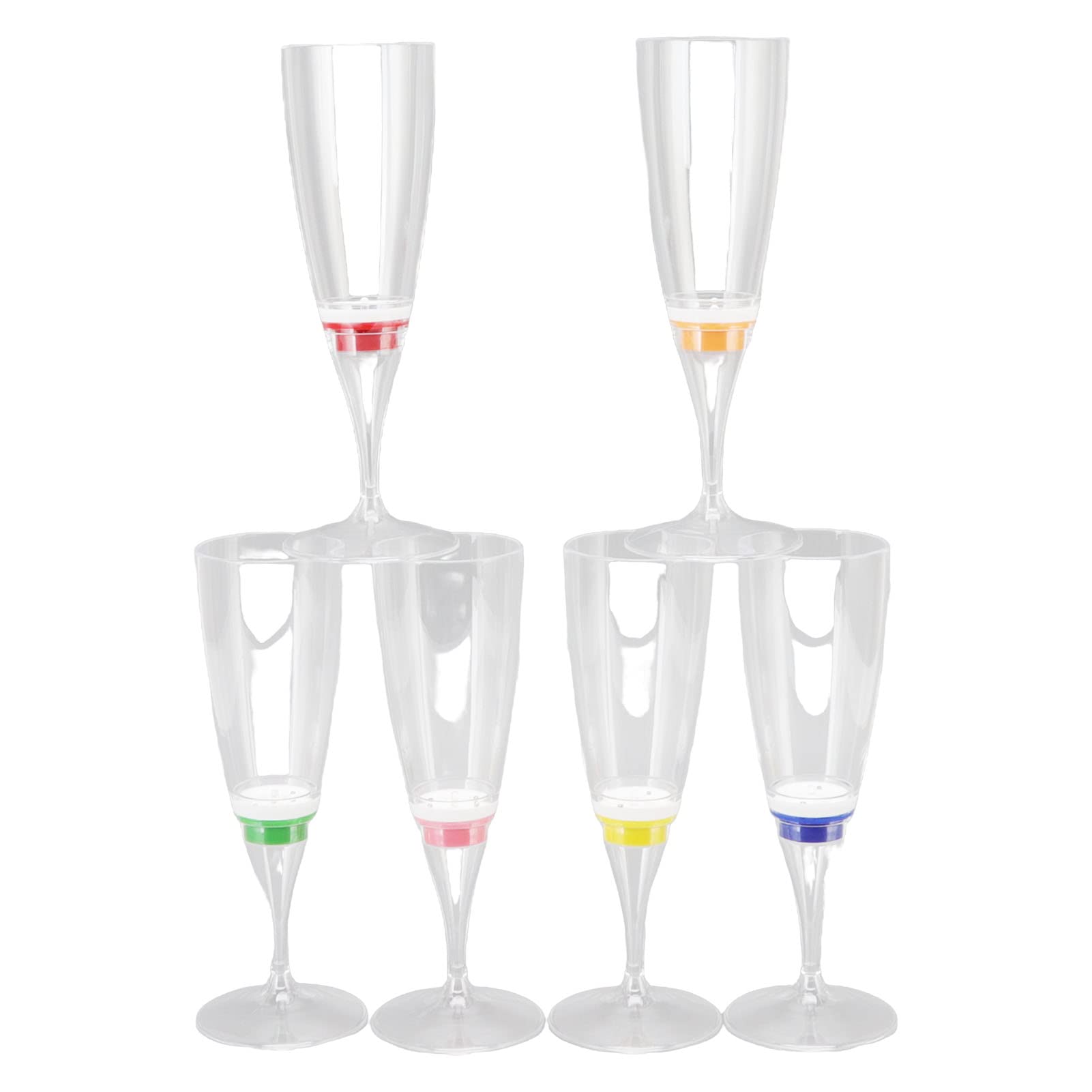 6 Pièces Verre à Cocktail LED Lumineux Gobelet à Boissons, 24 Heures d'Autonomie, pour KTV Événements