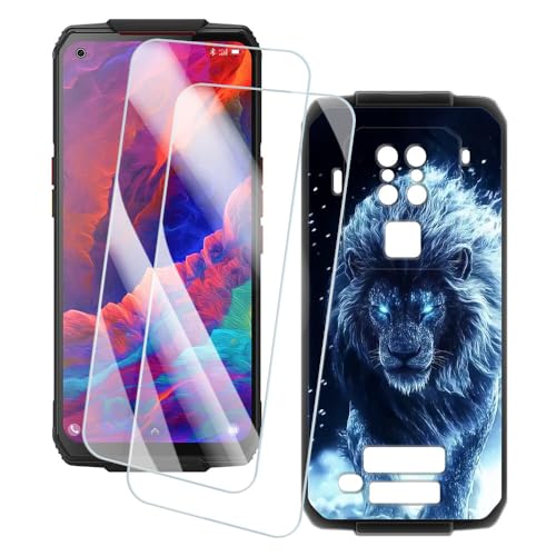 OAGELIM 2�Z�b�g �X�N���[���v���e�N�^�[ + �P�[�X Oukitel WP7 Lite (6.53 �C���`) �Ƃ̌݊������� �A�[�e�B�X�e�B�b�N�J�X�^���v�����g�J�o�[�Ƌ����K���X�t�B���� �X�N���b�`�h�~ (���C�I��)