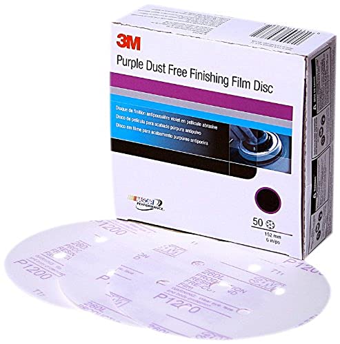 Image of 3M 30771 Hookit Purple 6 inch P600 Grit Dust-Free Finishing Film Disc