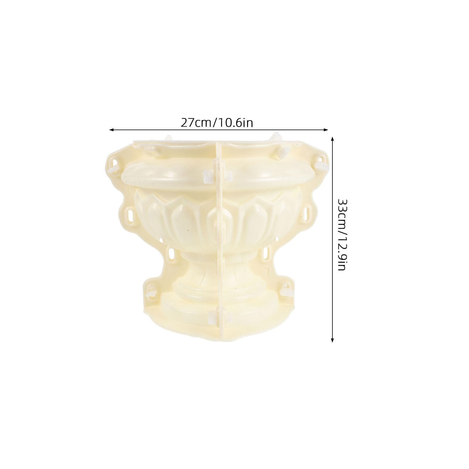 Molde para Macetas de Cemento Rectangular de Plástico Resistente, Fácil Desmoldeo, Adecuado para Suculentas y Decoración de Hogar o Arquitectura Pública, Tamaño 33x27x24 Cm