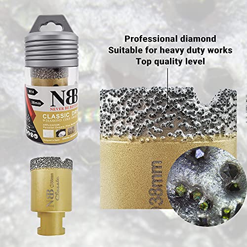 NBB vacuum brazed diamond hole saw with M14, Classic Golden type - Image 3