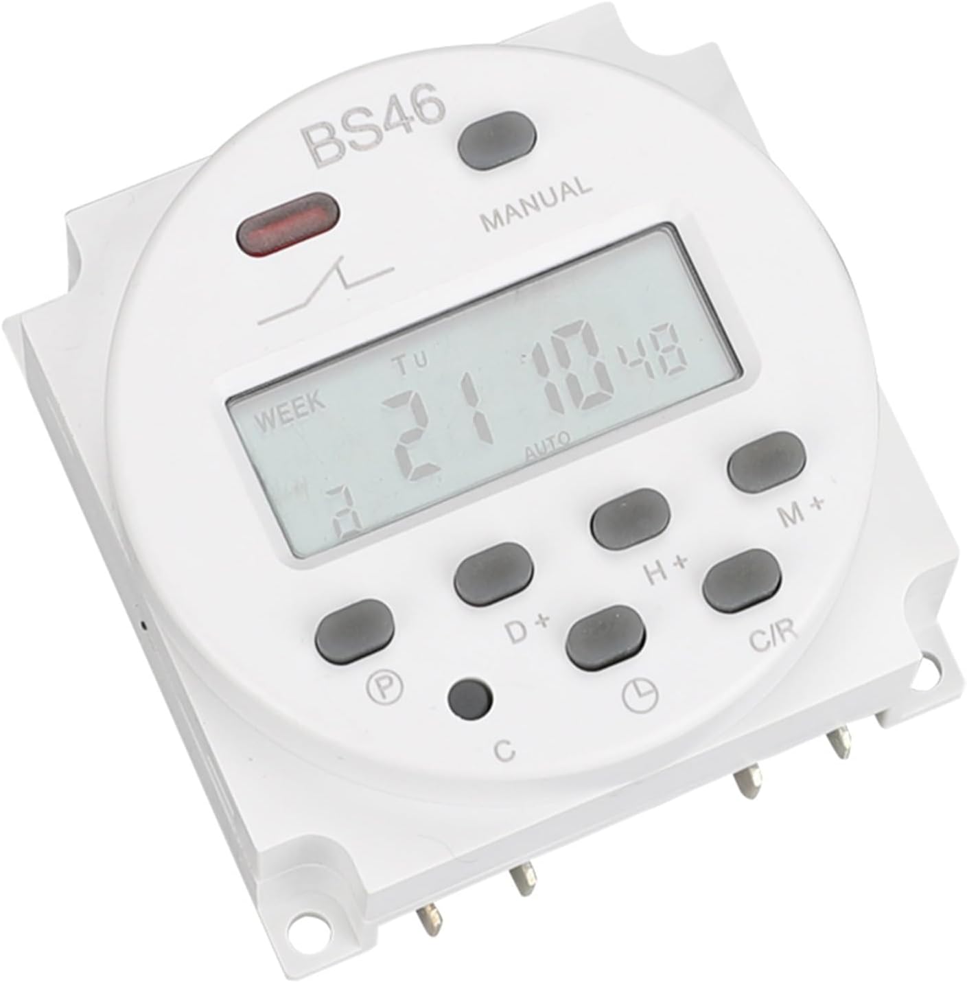 Light Small Digital Timer microcomputer Timer Switch Digital Timer with Waterproof Shell Four Lines time Set unit1m-168H(220V 16A)