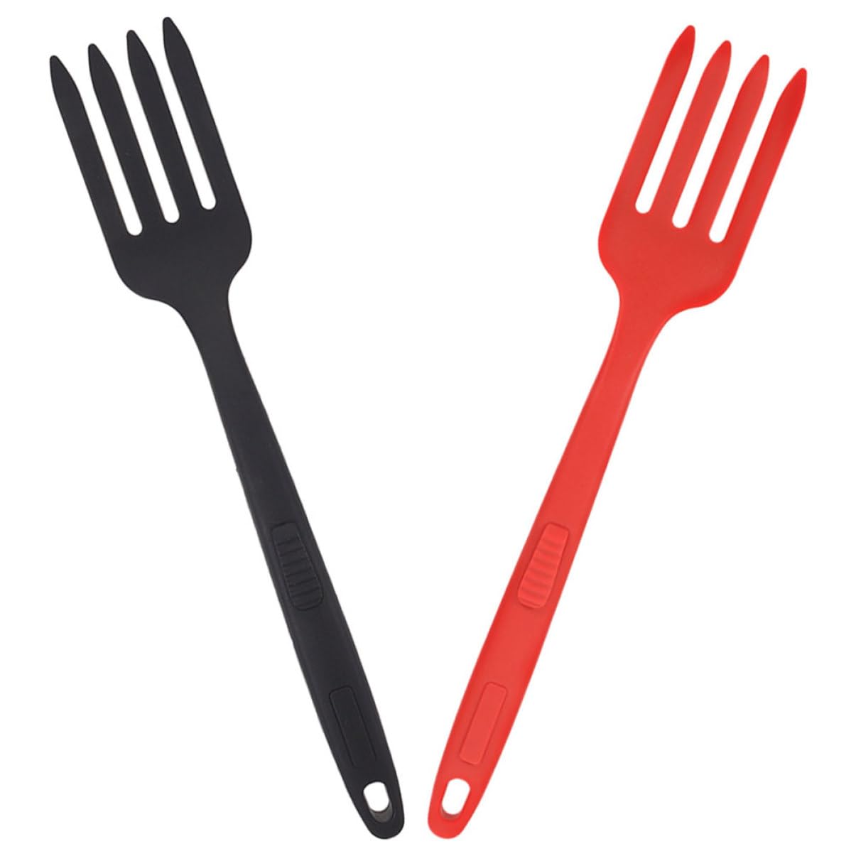HOLIDYOYO Silicone Forks Set of 2 Salad Pasta Dinner Forks Comfortable for Family