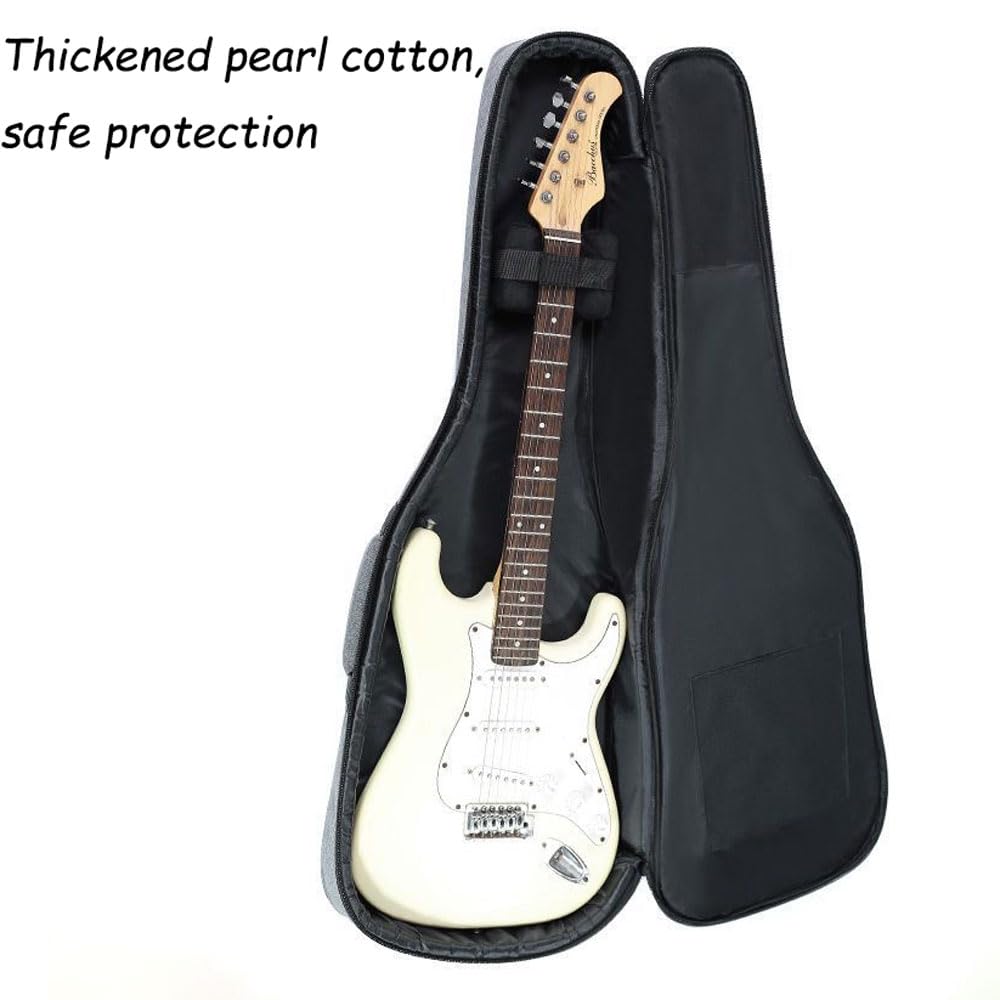 39-calowa torba na gitarę elektryczną, torba do przechowywania z paskami na ramię, wodoodporna tkanina Oxford 600D, wyściełany pokrowiec podróżny, pokrowiec ochronny na gitarę elektryczną