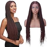 S-noilite Braided Wigs for Black Women Lace Front Micro Million Braid Senegalese Twist Braids Wig...