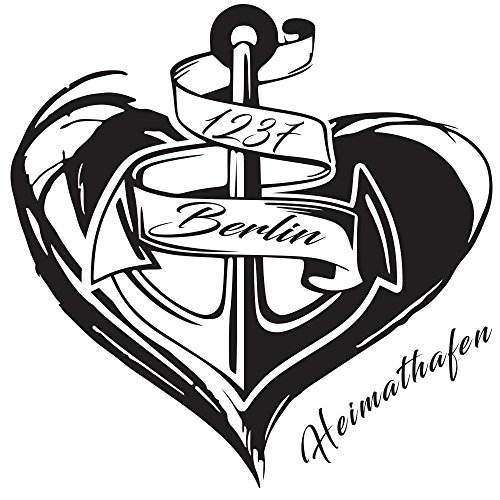 Heimat Porto Cuore Ancora Auto Auto Adesivo