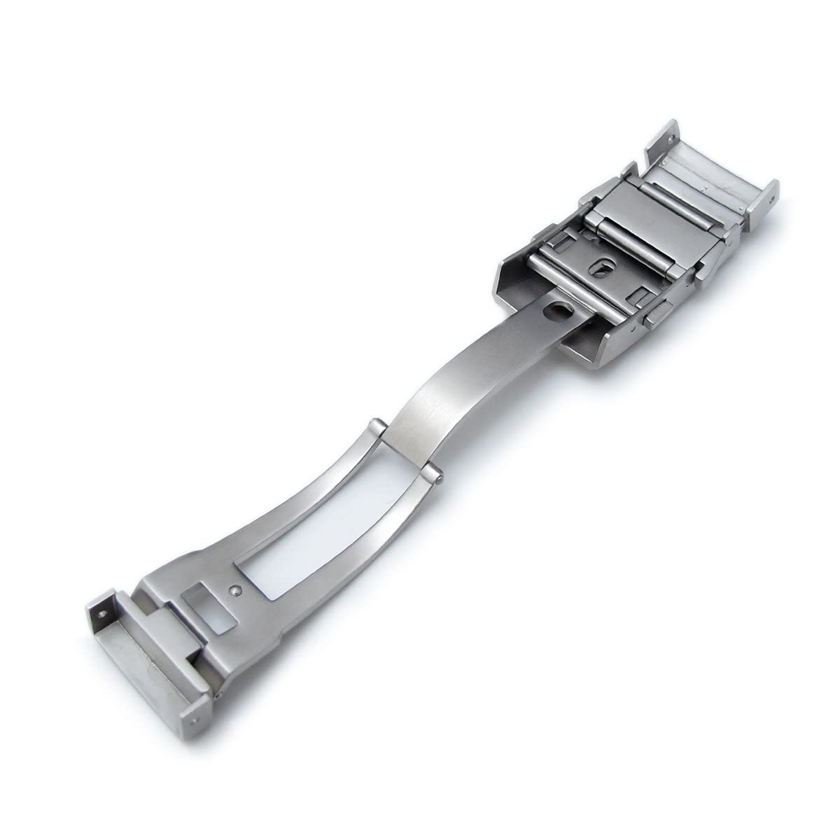MiLTAT Fermoir de montre 18mm avec commande de bouton d'extension de plongeur
