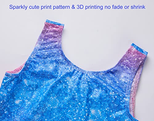 Image of Domusgo Gymnastics Leotards for Girls Sparkly One Piece Biketard Size 1-10Y