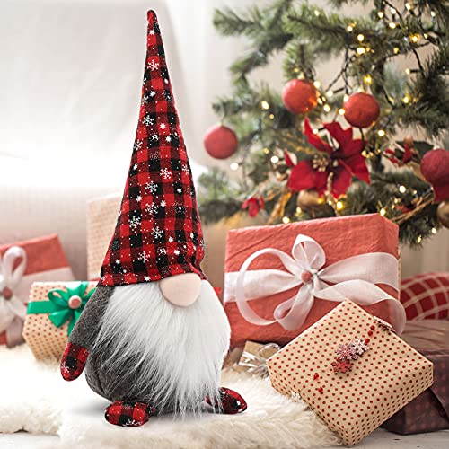 BOPIPA Gnome Christmas Decorations Swedish Tomte Stuffed Gnomes Plush Ornaments Handmade Holiday Elf Dwarf Thanksgiving Halloween Valentines Nordic Santa Gifts Home Tiered Tray Tabletop Décor - Image 4