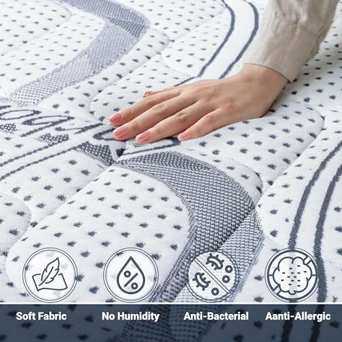 The White Stone Memory Foam-Matratze 180 x 200 | Höhe 22cm | Hypoallergener und atmungsaktiver Stoff | Orthopädische und selbstmodellierende Eigenschaften | Hergestellt in Italien