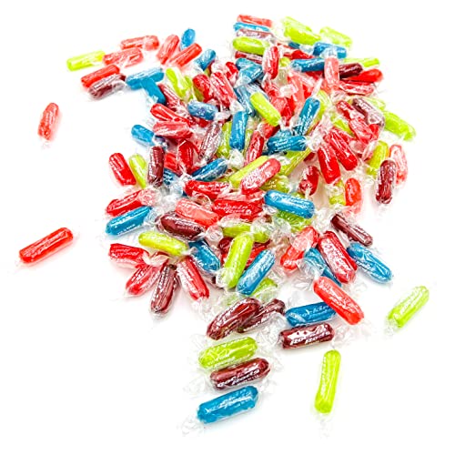 Image of Rockin Rods Assorted Fruit Flavored Hard Candy, Individually Wrapped (1 Pound Bag)