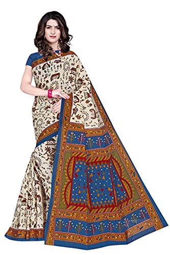 TAMAIRA FASHION Women's Plain Weave Pure Cotton Saree Without Blo...