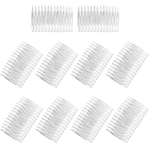 Pangda 10 Pieces Hair Clip Combs 14 Teeth Plastic Bridal Wedding Veil Combs