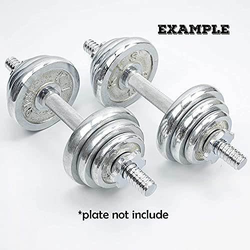 Rowland Harbor Threaded Dumbbell 12.6/14.2/15.7inch(30/35/40cm) Handles/Adjustable Dumbbell Bar Handles - Fit 1 inch Standard Weight Plate - Weightlifting Accessories - Sold in Pair - Image 6