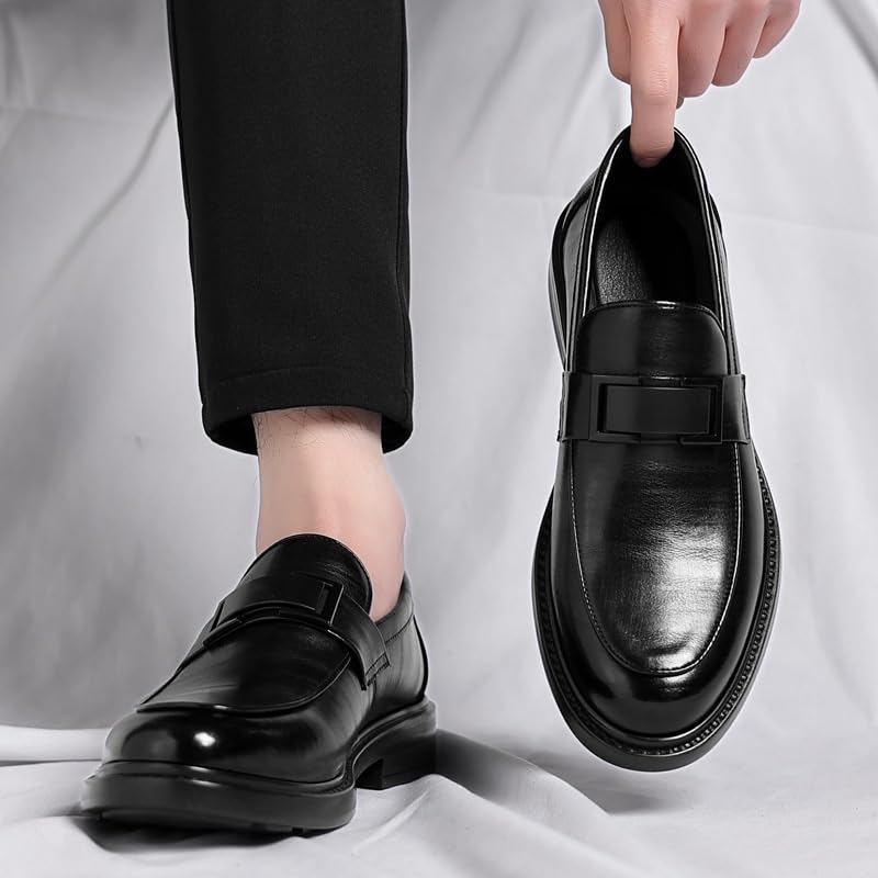 Mens Oxfords Shoes Men Comfortable Fashion Sneakers Leather Casual Dress Shoes Business Office Wedding Shoes3