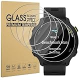Luckyrichrui Lot de 4 films de protection d'écran anti-rayures pour Garmin Forerunner 55, verre trempé HD, dureté 9H, film de protection d'écran sans bulles, installation facile Luckyrichrui Lot de 4 films de protection d'écran anti-rayures pour Garmin Forerunner 55, verre trempé HD, dureté 9H, film de protection d'écran sans bulles, installation facile