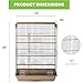 Prevue Pet Products Flight Cage for Multiple Small Birds, Steel Metal and Plastic Cage Home Crate Enclosure for Birds, Standing Birdcage, Brown/Black
