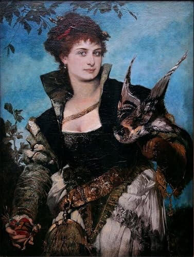Tableau Toile Hans Makart pour un Salon Élégant Affiche d'Art Fauconnier 60x90