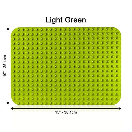 Apostrophe Games Große Baustein-Grundplatten, die mit Allen gängigen Marken kompatibel sind (4er-Pack (Grün, Hellgrün, Gelb, Blau))