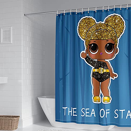 ZDDWLDL 4-Teilig Duschvorhang Set Mit Rutschfesten Teppichen Toilettendeckel Und Badematte Wasserdicht Farbfest Schimmel… – Bild 4