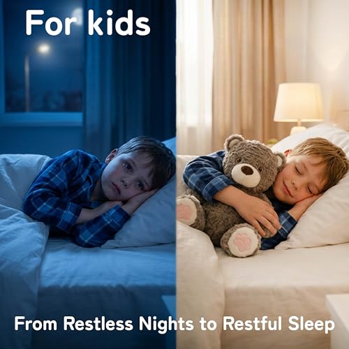 Image of Niuniu Daddy Brown Bear Weighted Stuffed Animals, Plush Toy Pillow for Kids