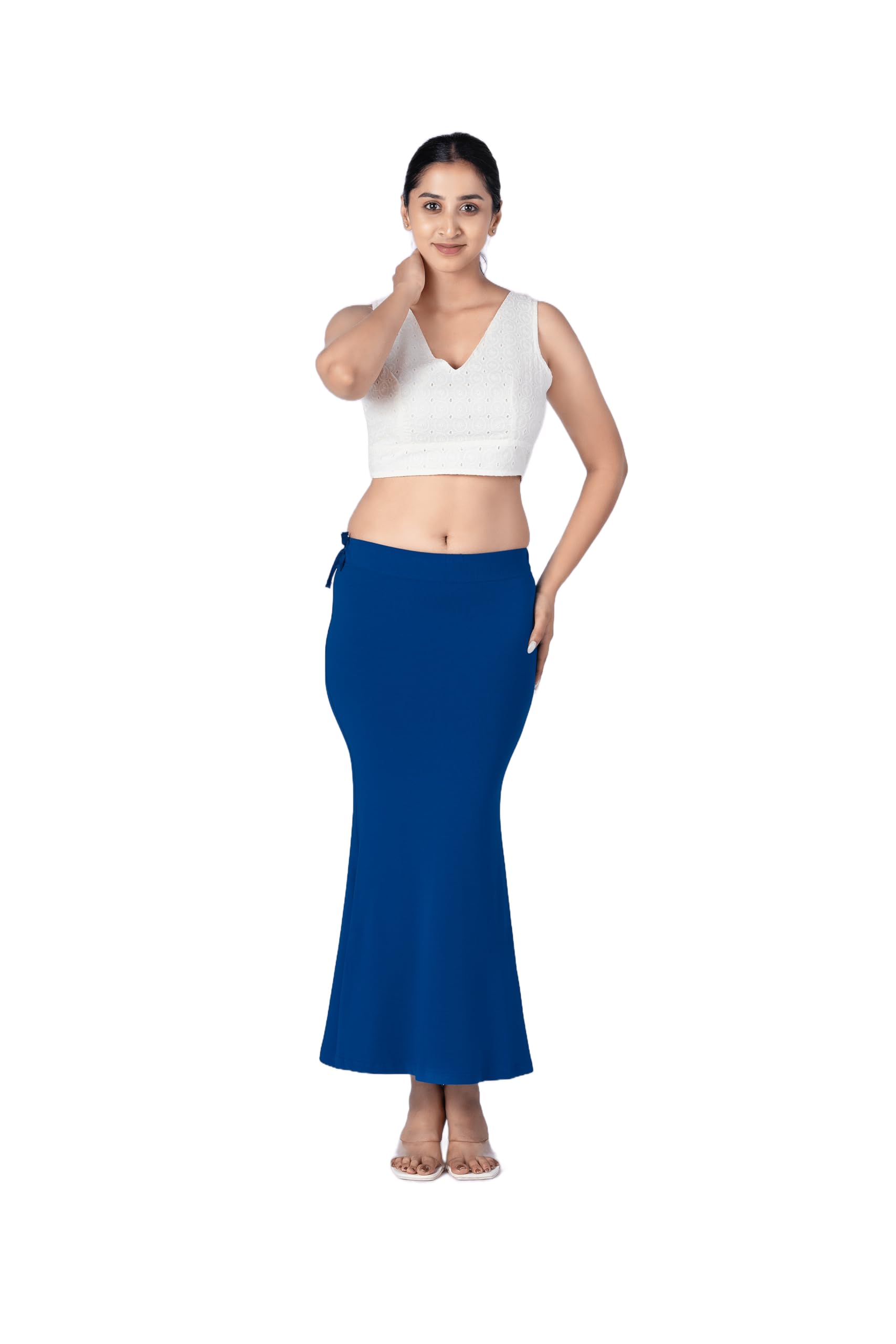 PureFlow Royal Blue Saree Shapewear | Targeted Thigh Slimmer | Premium Combed Cotton Blend | Fluid Silhouette Shapewear for Women-picture-18