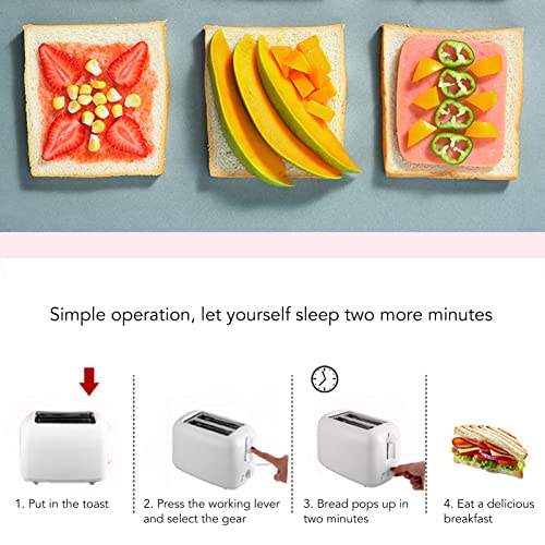 650W Toaster With Double Wide Slots Automatic Toaster 6 Gears White Bread Toast Machine For Home Breakfast Us 110V For Making Breakfast At Home #TOP2