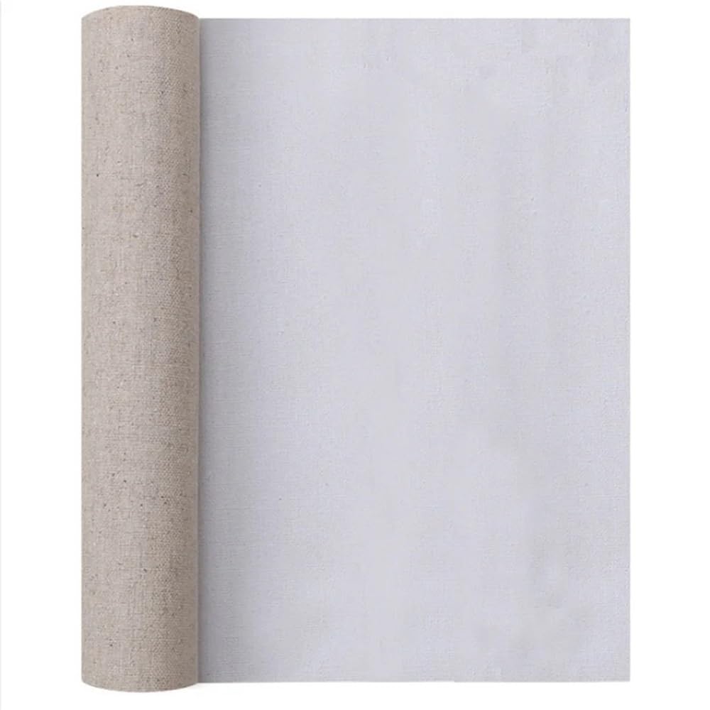 Rollo lienzo pintura al óleo mezcla lino imprimado blanco lona alta densidad 78cm