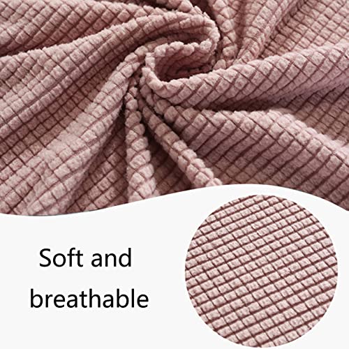 Housse de canapé extensible jacquard orange 5 places 305-360 cm - 5