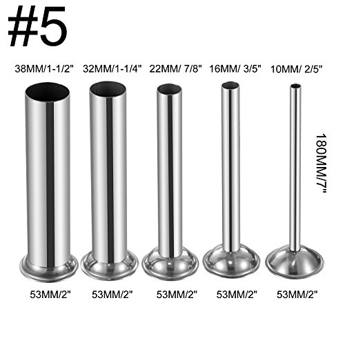 5 Sizes stainless steel Funnels Attachment for Manual Sausage Stuffer - Thumbnail 4