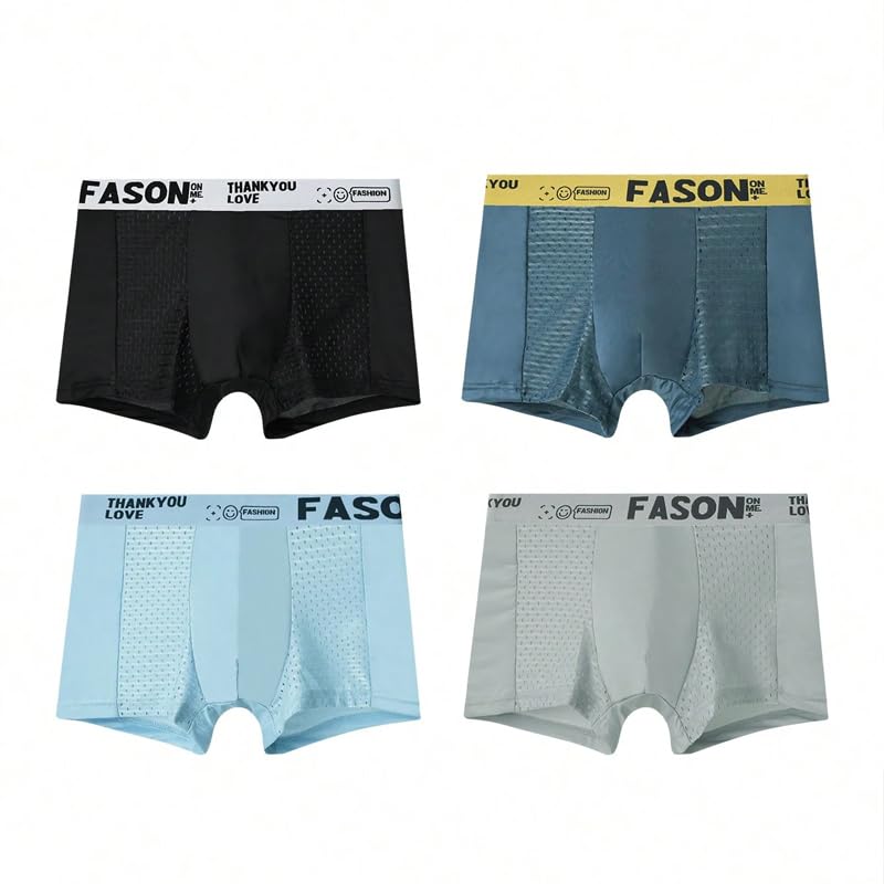 4Pcs Men's Underwear, Comfortable Breathable, Suitable for Long Term Wear,