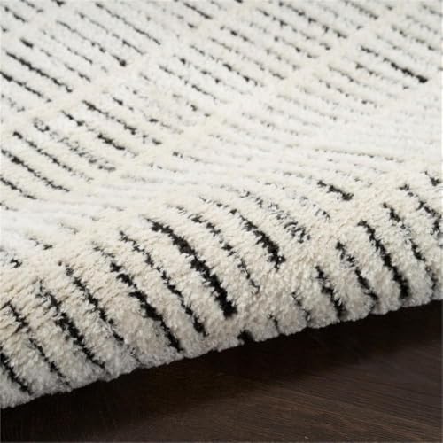 Tapete Nourison Cozy Modern Ivory Black 6'7" x 9' miniatura 6