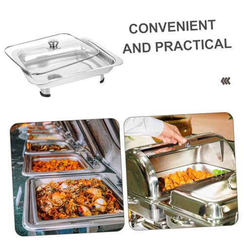 Assiette de service stable avec couvercle pour protéger les repas de buffet - 7