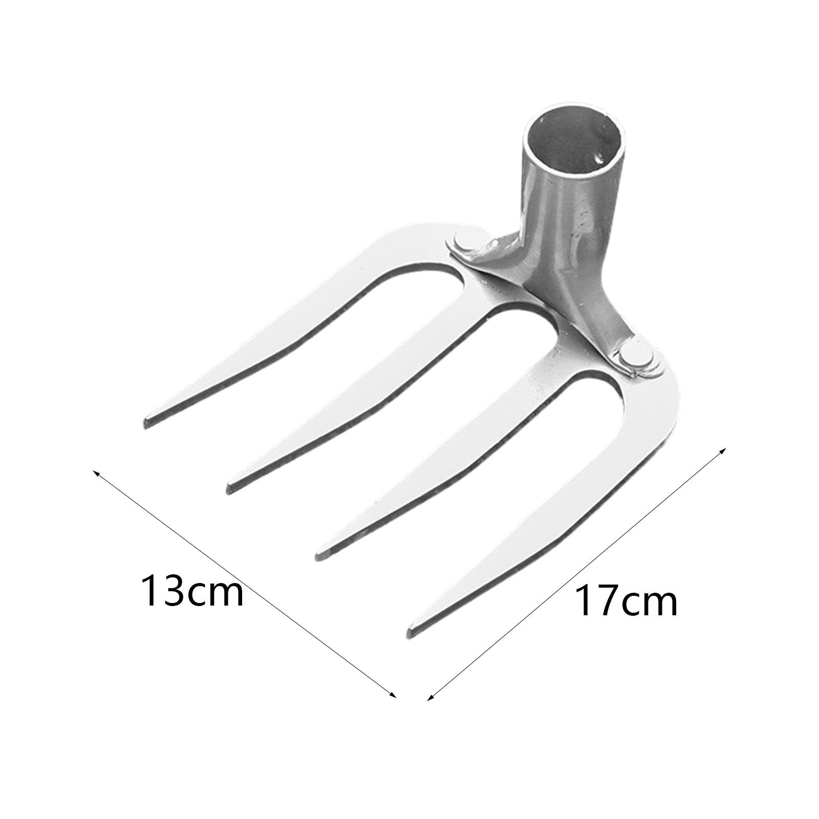 MagiDeal Cabezal de rastrillo de jardín, Cabezal de rastrillo de desmalezado, Cabezal de rastrillo agrícola, Cabezal de de jardinería, para Cultivar, 4 Dientes pequeños