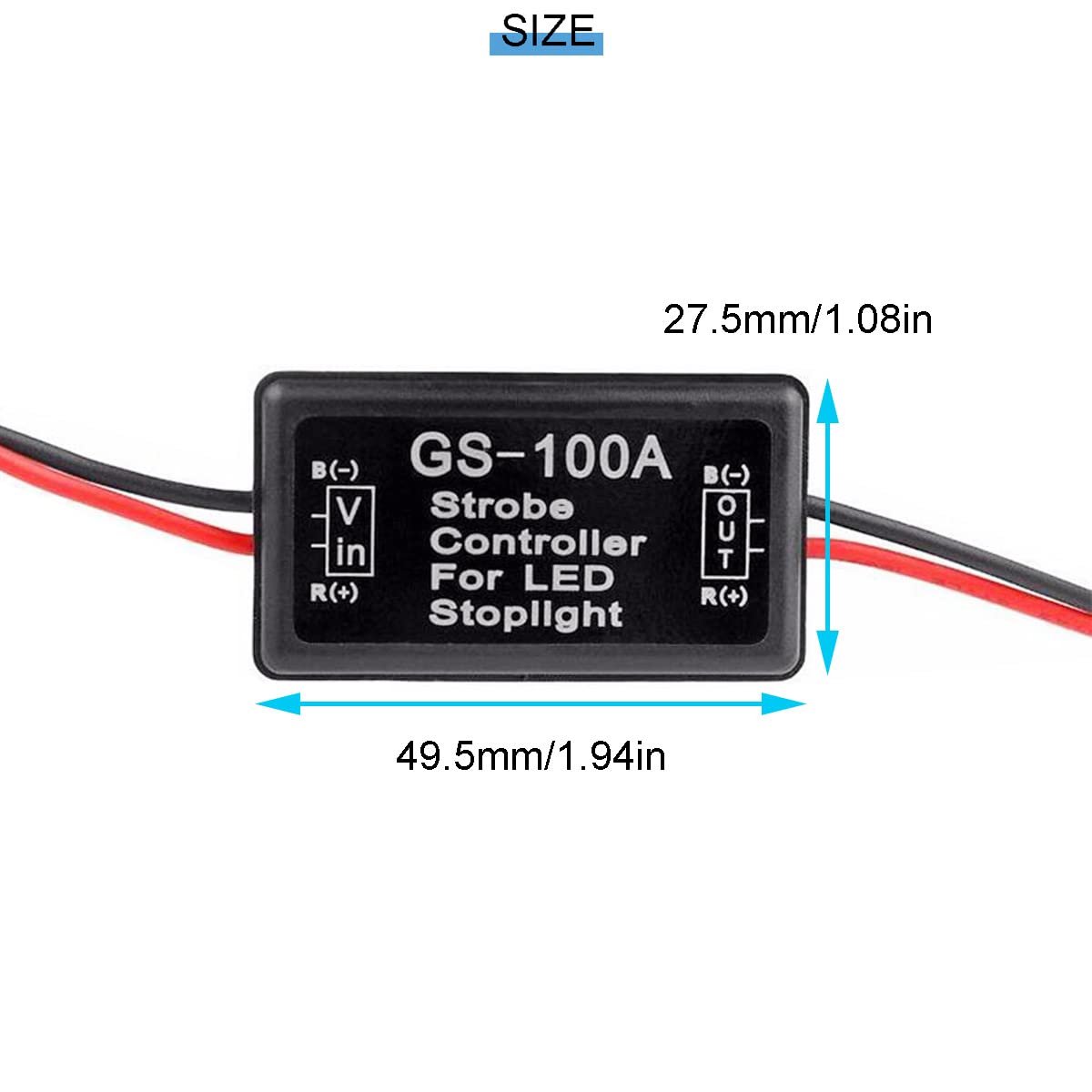 Brake Light Flasher Module GS-100A Flash Strobe Blinking Controller ...