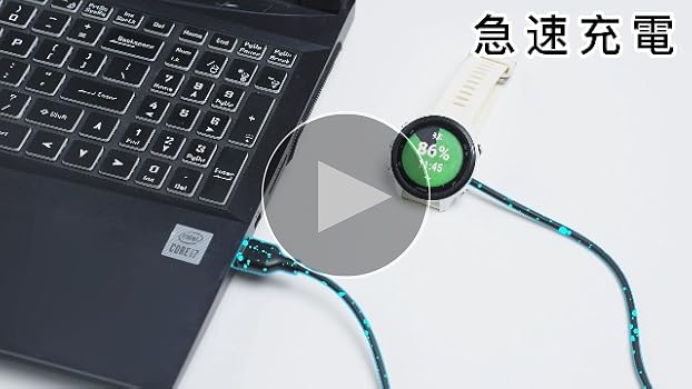 ガーミン　Garmin グレー スマートウォッチ腕時計 充電ケーブル付き gs-cafe_zac052