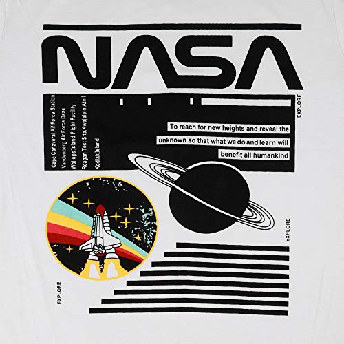 ZXH Women NASA Long Sleeve Shirt NASA Shirt Pullov   er Graphic Shirt Women Tops, 1-white, X-Large