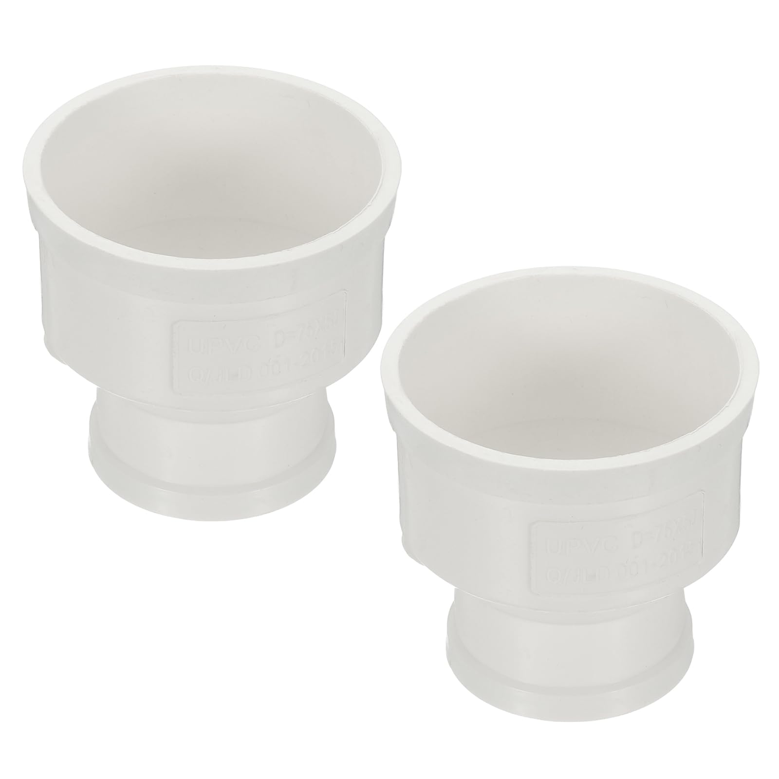 PATIKIL 3" to 2" Duct Reducer, 2 Pcs PVC Pipe Increaser Adapter Ducting Airflow Tube Pipe Fitting for DWV (Drain