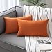 Woaboy 2 Piezas Aire Libre Funda de Cojines Impermeable Funda de Almohada Exterior Suave Cojín Suave Decorativos Decoracion Moderna para Jardín Sofá Silla Balcones Camping 30x50cm Rojo Coral