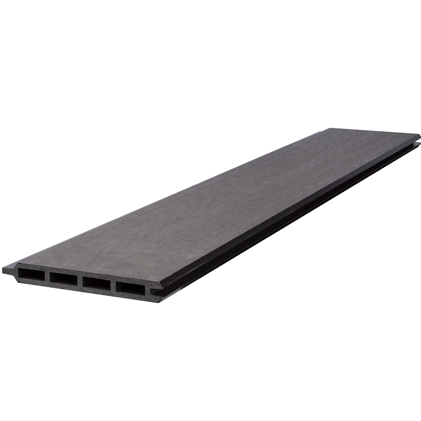 Ventanara® WPC Zaun Sichtschutzzaun Steckzaun Gartensichtschutz Komplettset 188x190 inkl Aluminiumpfosten anthrazit (anthrazit, 1x Element schmal + 1x Pfosten inkl. Aufschr)